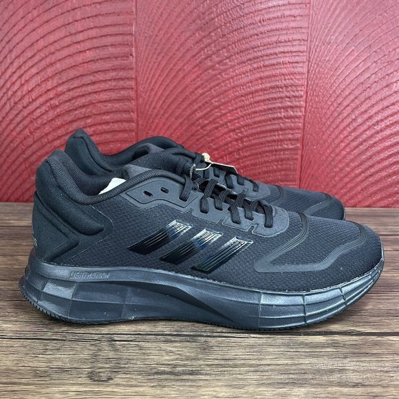 Adidas Duramo 10 GX0711 Running Shoes Black‎ & Iron Metallic Womens Sz 8.5 NEW - Picture 2 of 9